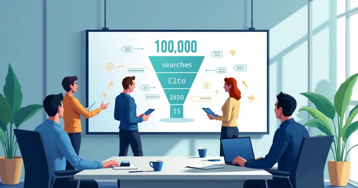 Gráfico de evolução de vendas a partir de buscas no Google Ads 